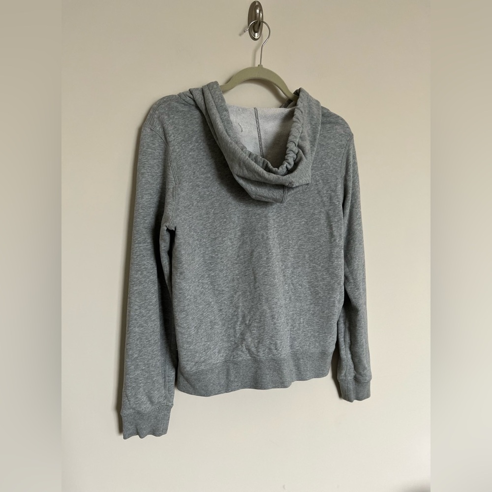 Converse Gray Zip Up Hoodie Women’s Large Casual Basic Streetwear - Picture 6 of 8